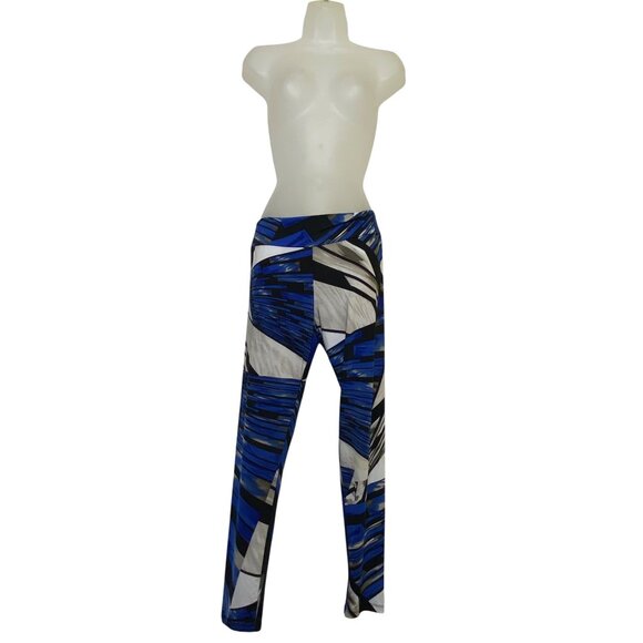 Donata Venezia Royal Blue Abstract Print Leggings By Fashion Nova‎ L - Picture 5 of 10